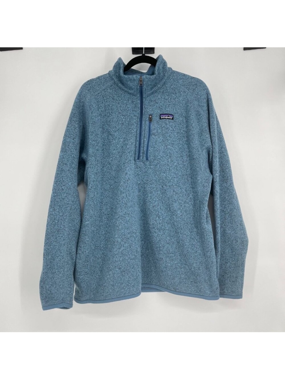 Patagonia Light Blue Quarter-Zip Fleece Pullover